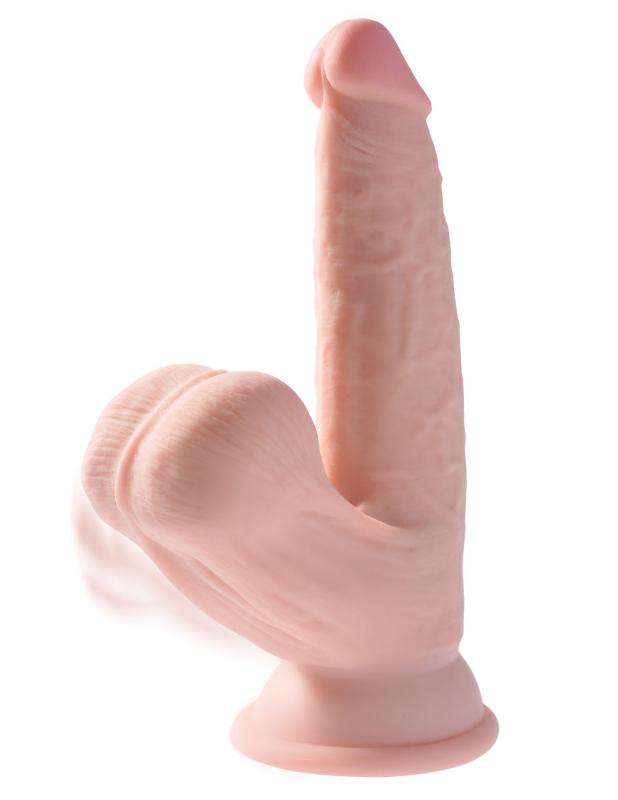 Consolador realista King Cock Plus con escroto móvil - 24 cm 1 consolador realista king cock plus con escroto mvil 26 cm 2