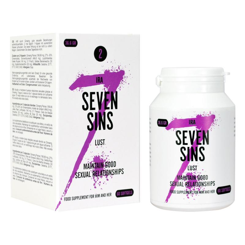 Seven Sins - Lust - Afrodisíaco para parejas - 60 cápsulas blandas 1 seven sins lust afrodisaco para parejas 60 cpsulas blandas