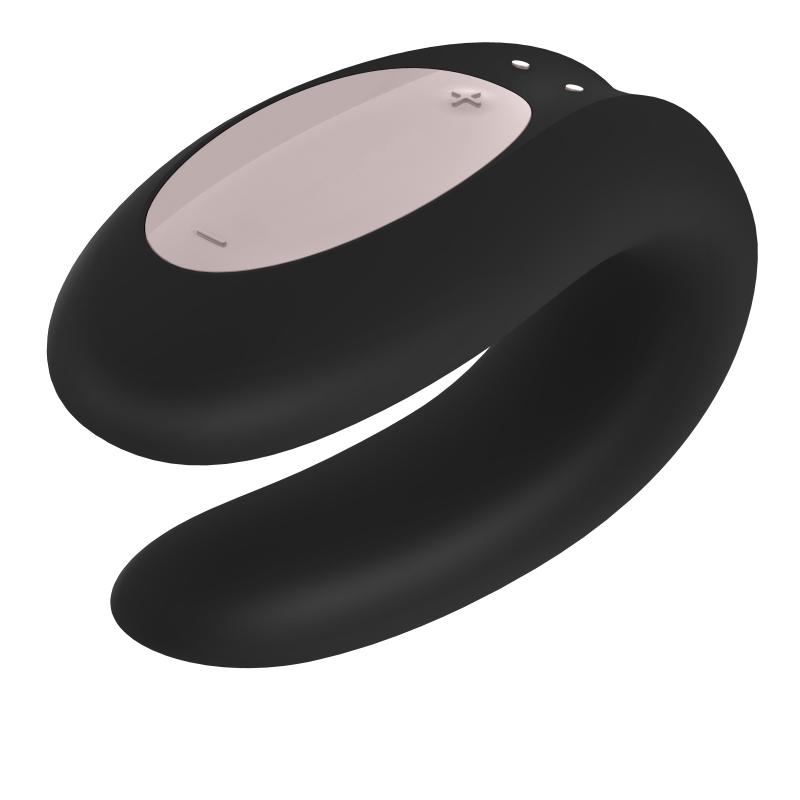 Vibrador de Parejas Alegría Doble de Satisfyer - Negro 1 vibrador de parejas alegra doble de satisfyer negro